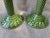 Bordallo Pinheiro Vintage Bordallo Pinheiro Green Ceramic Candlestick a Pair For Sale - Image 4 of 11