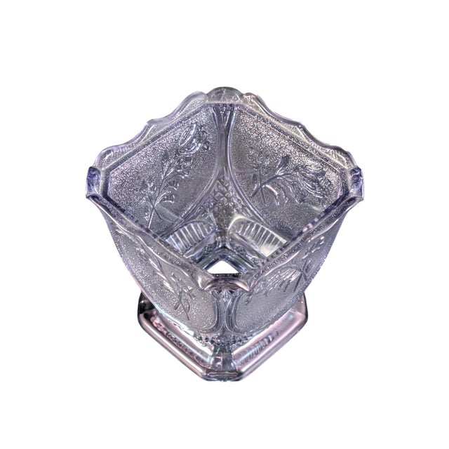 1960's Imperial Glass Covered Candy Dish Rose Pattern Pale Purple With Lid For Sale In New York - Image 6 of 7