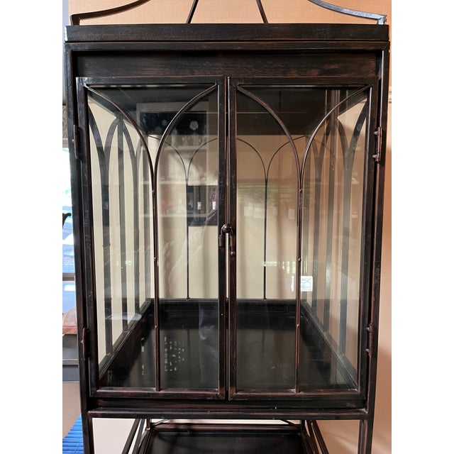 Bronze Victorian Gothic Revival Floor-Standing Terrarium Wardian Glass Plant Conservatory For Sale - Image 8 of 12