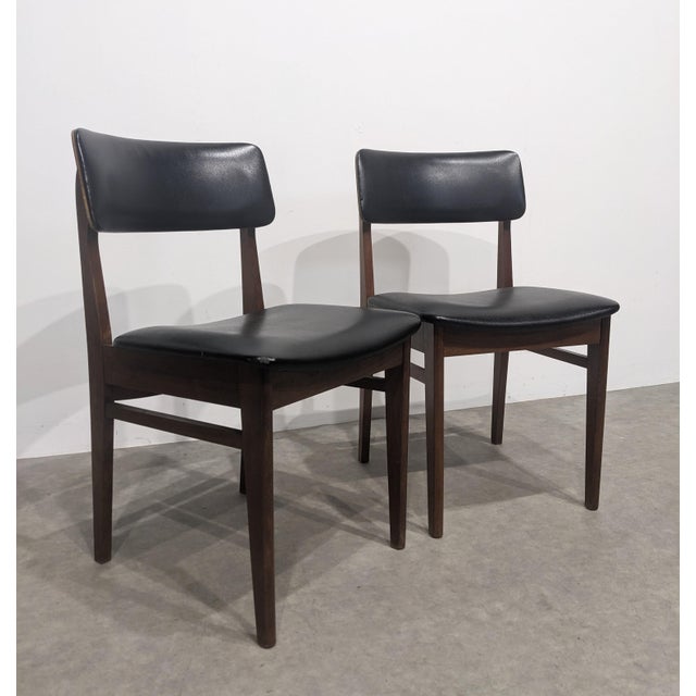 Wood Mid-Century Skaï Office or Lounge Chairs, 1960s, Set of 2 For Sale - Image 7 of 7