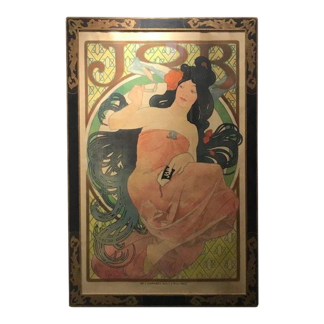 Art Nouveau Alphonse Mucha Original Job Poster, 1898 For Sale