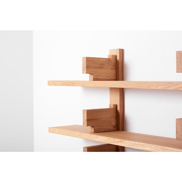 French Oak B17 Bibliothèque Wall Unit Shelf by Pierre Chapo For Sale - Image 6 of 8