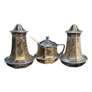 Pre-War Plated Spice Rack, 1920s, Set of 6 For Sale