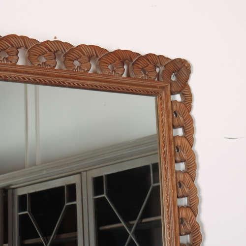 Spanish Carved Pine Mirror, 1920s For Sale - Image 4 of 8