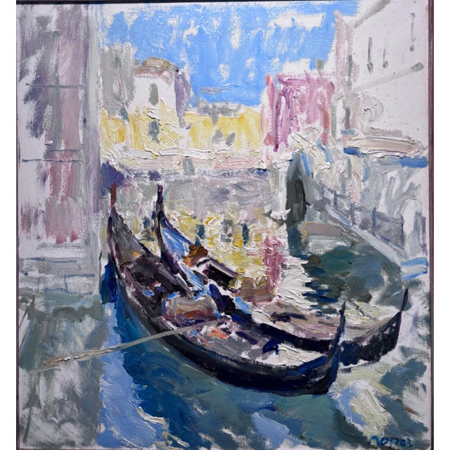 Georgij Moroz (1937-2015) Ukrainian Painter Beautiful corner of Venice In this work Moroz managed to capture the light and...