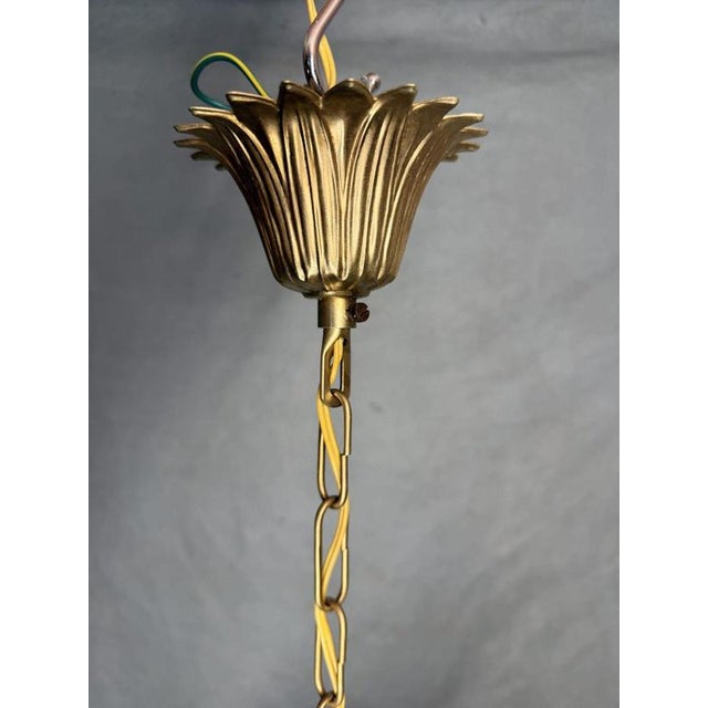 French Crystal and Brass Waterfall Chandelier For Sale - Image 6 of 7