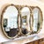 Glass Rare Vintage Triple Oval Mirror 66”w | Statement Mirror For Sale - Image 7 of 9