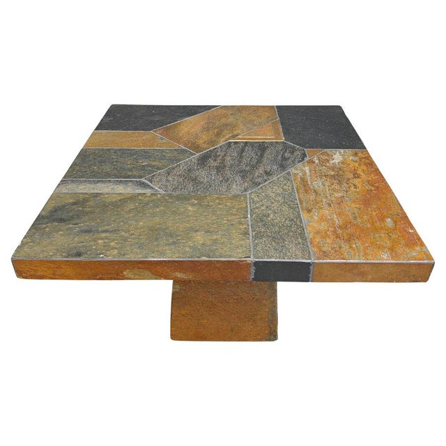 Brutalist Slate Stone Coffee Table, 1980s For Sale - Image 14 of 14