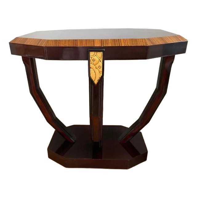1940s Art Deco Octagonal End Table For Sale