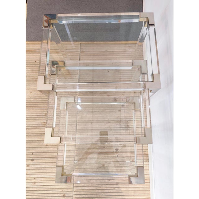 Methacrylate Nesting Tables, 1980s, Set of 3 For Sale - Image 4 of 10