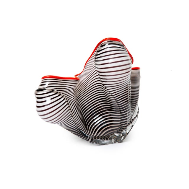 Dale Chihuly Freeform Art Glass Centerpiece, Signed For Sale - Image 4 of 10