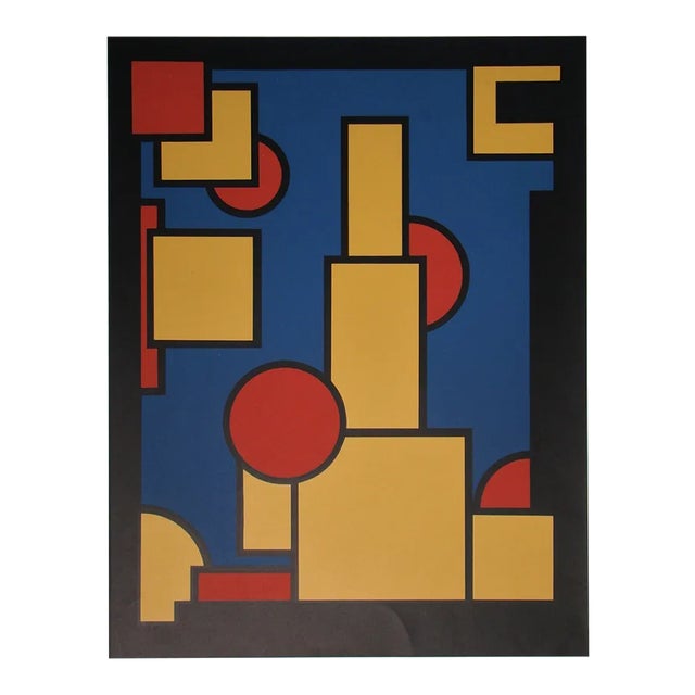 Constructive Composition Screen Print by Dirk Koning, 1970 For Sale