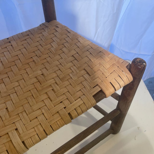 Wood Early American Ladder Back Chair For Sale - Image 7 of 12