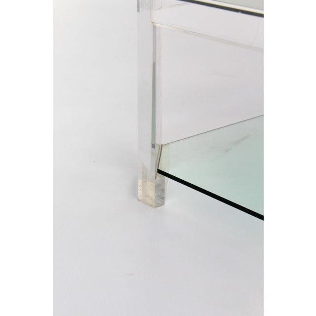 Modernist Transparent Coffee Table attributed to David Lange, 1970s For Sale - Image 5 of 7