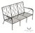 Vintage Wrought Iron Scrollwork Garden Bench For Sale