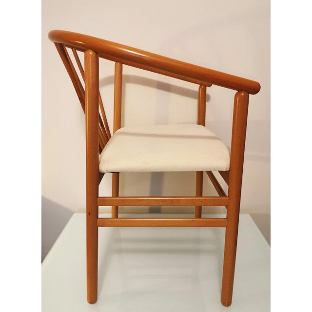 Italian Curved Food with Fabric Seat Lounge Chair, 1990s For Sale - Image 3 of 10