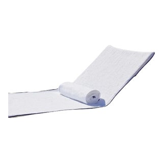 Ducap Lounge Chair Cover, White with Navy Blue Piping For Sale