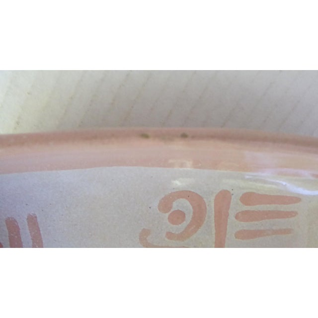 Mid Century Modern Hard to Find Glidden Pottery #23 Aztec Large Bowl For Sale - Image 9 of 10