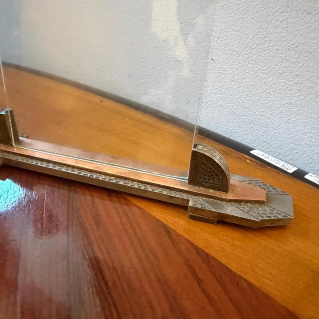1940s Mid-Century Modern Copper and Iron French Picture Frame For Sale - Image 9 of 10