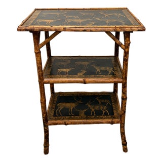 19th Century English Decoupage Side Table For Sale