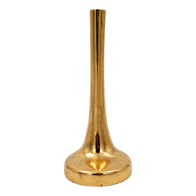 Vintage Brutalist Bronze Flower Vase by Heinz Goll, 1960s For Sale