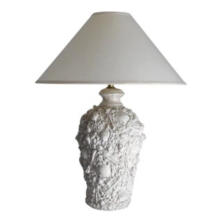 Tromp l'Oeil Large Fossil Shell Table Lamp For Sale