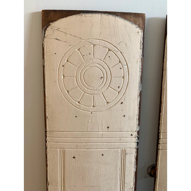 Two matching solid wood painted decorative panels awaiting your imaginative design / build project. Would work well with...