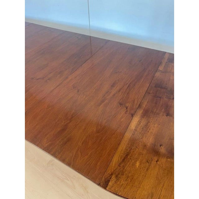 Swiss Biedermeier Extendable Dining Table in Walnut and Brass, 1820s For Sale - Image 17 of 18