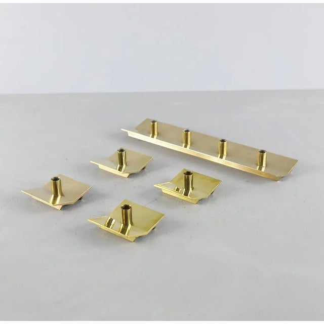 Candleholders by Pierre Forsell for Skultuna, 1980s, Set of 5 For Sale - Image 6 of 6