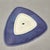 Vintage Edgecomb Potters Maine Blue Crystalline Glaze Triangular Art Pottery Bowl Catchall For Sale - Image 9 of 10