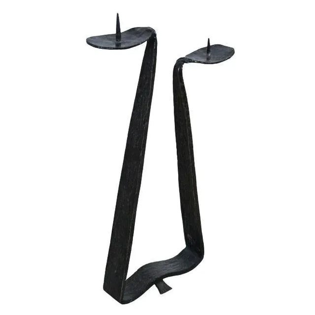 Large Brutalist Floor Candleholder For Sale - Image 4 of 10