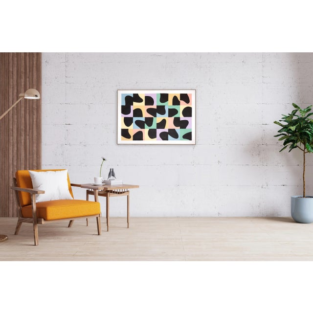 2023, Urban Style Tiles Pattern in Pastel Tones, "Half Empty Spaces:, Acrylic Painting on Watercolor Paper by Ryan Rivadeneyra For Sale - Image 4 of 8