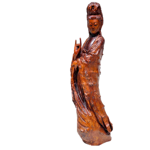 Large Wooden Goddess of Mercy Lord of Compassion Kannon Statue, Japan, 1800s