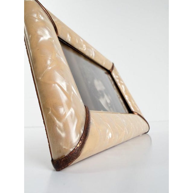 Mid-Century Modern Italian Faux Mother-of-Pearl and Copper Picture Frame, 1950s For Sale - Image 4 of 14