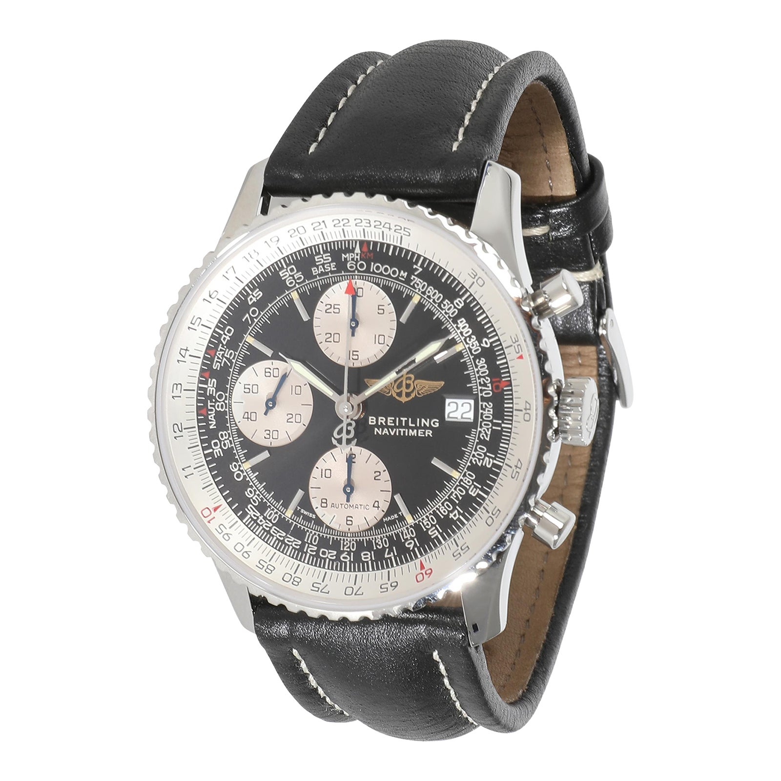 Breitling Old Navitimer Ii A13022 Men'S Watch In Stainless Steel | Chairish
