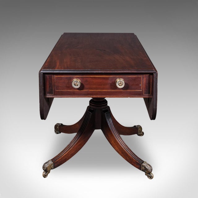 Large Antique Pembroke Table, English, Drop Leaf, Dining Table, 4 Seat, Regency For Sale - Image 4 of 12