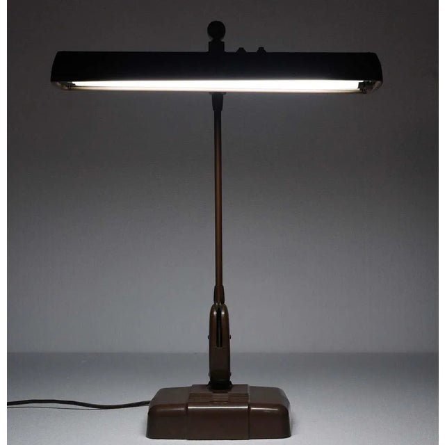 1950s 1950s Mid Century Dazor Floating Portable Desk Lamp For Sale - Image 5 of 12
