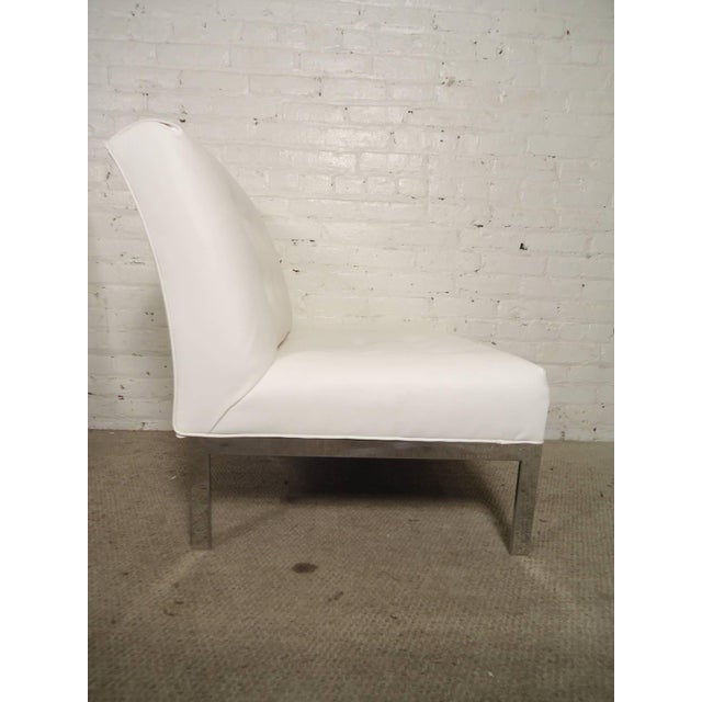 Mid 20th Century Mid 20th Century Recovered Milo Baughman Style Slipper Chairs - 2 Pieces For Sale - Image 5 of 7
