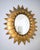 Vintage 1960s Spanish Sun Mirror in Gilded Metal For Sale - Image 4 of 11
