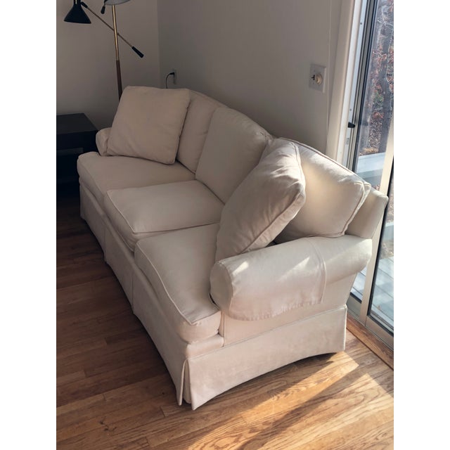 Isenhour White Fabric Couch Chairish