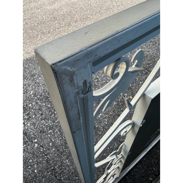 Metal Contemporary Large Ballard Design White Metal Mirror For Sale - Image 7 of 9