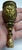 Metal Antique French Green Man Bronze Chandelier Lamp Finials - a Pair For Sale - Image 7 of 9