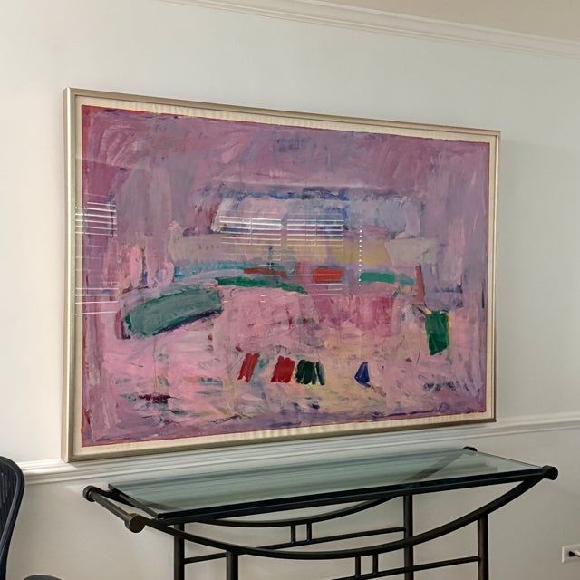 Signed, Oversized Edith Kuhnle Abstract Titled Cleveland Park For Sale - Image 10 of 10