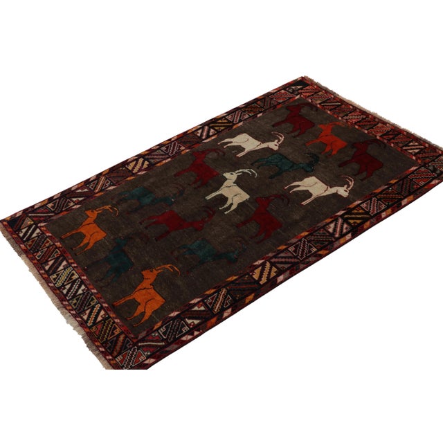 This vintage 5x8 Gabbeh Persian rug is from the latest entries in Rug & Kilim’s rare tribal curations. Hand-knotted in...