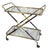 Mid-Century Modern Serving Bar Cart with Brass and Wood from Cesare Lacca, Italy, 1950s For Sale