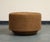 Contemporary Round Brown Suede Ottomans For Sale - Image 10 of 18