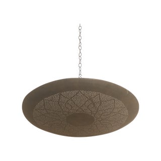 Moroccan Hand Carved Brass Ceiling Light For Sale