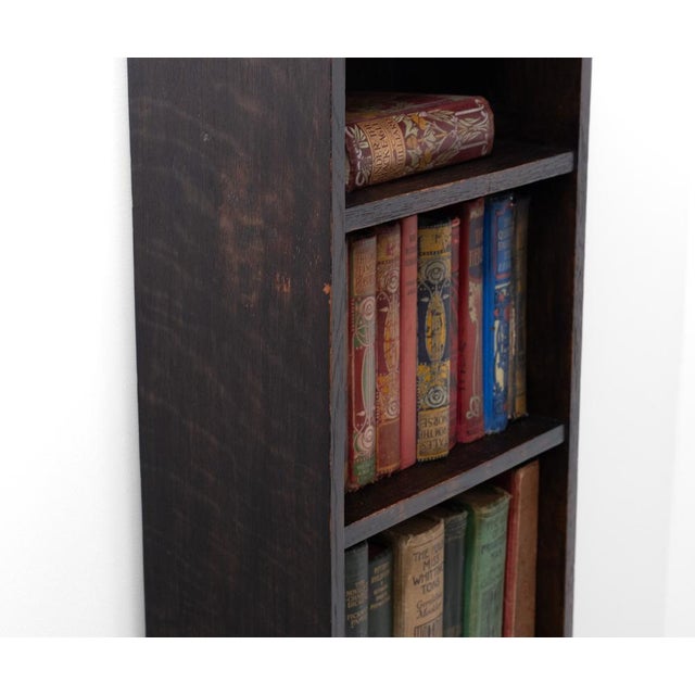Heart Narrow Open Bookcase in Oak from Liberty & Co., 1905 For Sale - Image 6 of 12