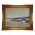 Henri Sandoz Swiss Winter Village Oil Painting, Jura Mountain Snow Scene, Dated 1949, Gilt Frame For Sale
