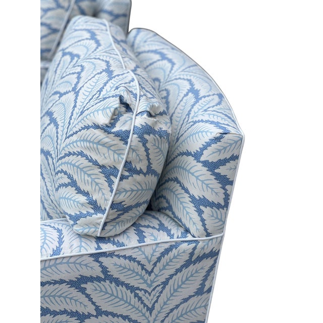 2000 - 2009 Pair of Baker Furniture Company Club Chairs in Brunschwig & Fils For Sale - Image 5 of 18